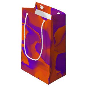 Lila und Orangenwellenmuster Kleine Geschenktüte