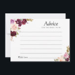 lila und pfirsichfarbene Pflaumenempfehlung Hinweiskarte<br><div class="desc">Ein einfaches Blumendesign mit Aquarellpflaume lila und pfirsichfarbenen Blume. Sie können die Farben und Textdetails ändern.</div>