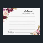 lila und pfirsichfarbene Pflaumenempfehlung Hinweiskarte<br><div class="desc">Ein einfaches Blumendesign mit Aquarellpflaume lila und pfirsichfarbenen Blume. Sie können die Farben und Textdetails ändern.</div>