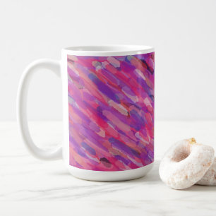 Lila und rosa Abstraktes Muster Kaffeetasse
