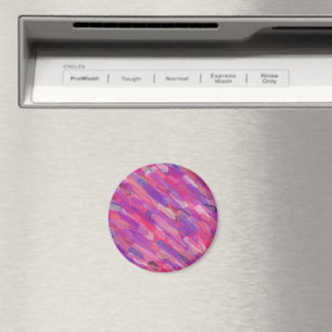 Lila und Rosa abstraktes Muster Magnet