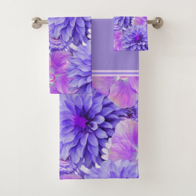 Lila und rosa badhandtuch set (Insitu)