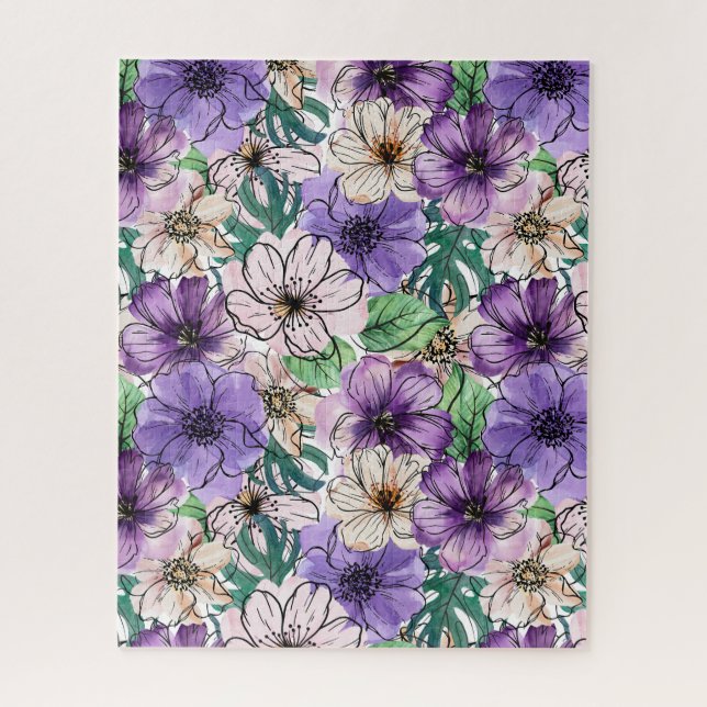 Lila und rosa Blume (Vertikal)