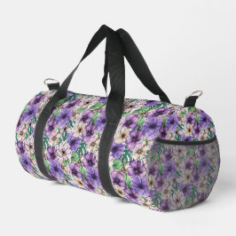 Lila und rosa Blume Duffle Bag
