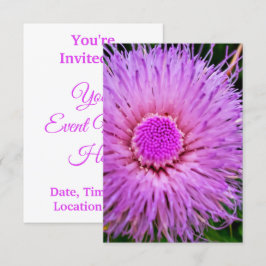 Lila und rosa Blume Einladung