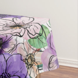 Lila und rosa Blume Tischdecke