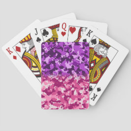 Lila und rosa Camouflage Spielkarten