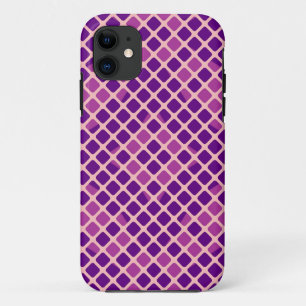 Lila und rosa Diamond-Raute iPhone 11 Hülle
