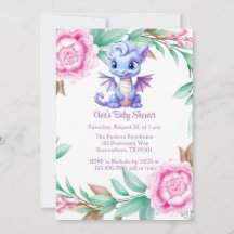 Lila und rosa Dragon Peony Girl Babydusche