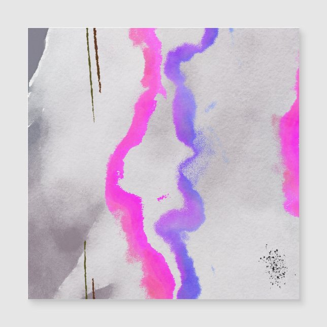 Lila und rosa Farbe Abstrakt Magnetkarte (Vorderseite)