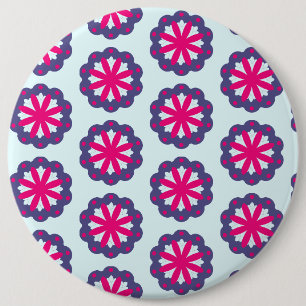 Lila und rosa florale Formen Illustration Button