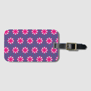 Lila und rosa florale Formen Illustration Gepäckanhänger