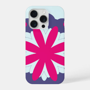 Lila und rosa florale Formen Illustration iPhone 15 Pro Hülle