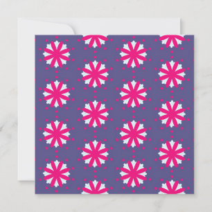 Lila und rosa florale Formen Illustration Karte