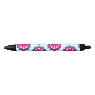 Lila und rosa florale Formen Illustration Kugelschreiber