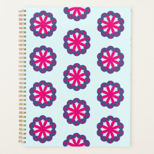 Lila und rosa florale Formen Illustration Planer
