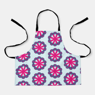Lila und rosa florale Formen Illustration Schürze