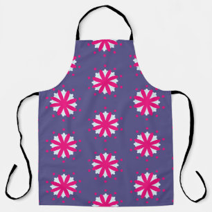 Lila und rosa florale Formen Illustration Schürze