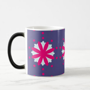 Lila und rosa florale Formen Illustration Verwandlungstasse
