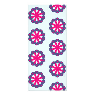 Lila und rosa florale Formen Illustration Werbekarte