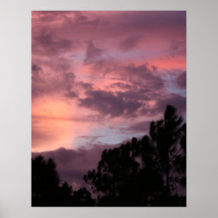 Lila und rosa Florida-Sonnenuntergang über Poster