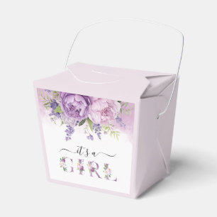 Lila und rosa Garden Blume Mädchendusche Geschenkschachtel