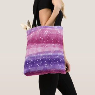 Lila und rosa gesprenkelt tasche