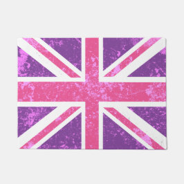 Lila und rosa Gewerkschafts-Jack, London-Flagge Fußmatte