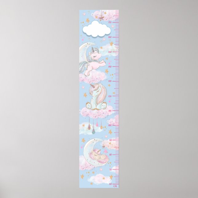 Lila und rosa Girl-Unicorage Poster (Vorne)