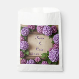 Lila und rosa Hydrangeas Geschenktütchen