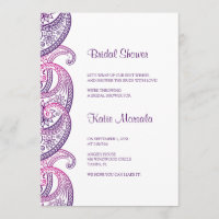 Lila und rosa Indian Paisley Brautparty