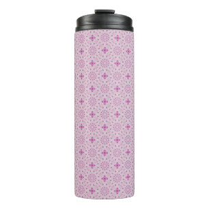Lila und Rosa Kreis Geo Wiederholungsmuster Thermosbecher