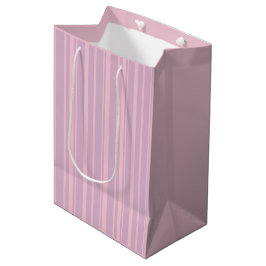 Lila- und Rosa-Linien-Muster Mittlere Geschenktüte