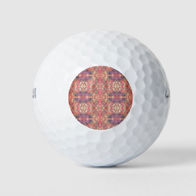 Lila und rosa Muster Golfball (Vorderseite)