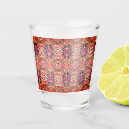 Lila und rosa Muster Schnapsglas