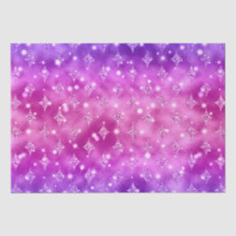 Lila und rosa Ombre Glitzer Celestial Muster Seidenpapier