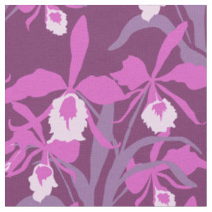 Lila und rosa Orchideengewebe Stoff