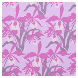 Lila und rosa Orchideengewebe Stoff