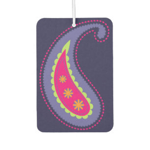 Lila und rosa Paisley Autolufterfrischer