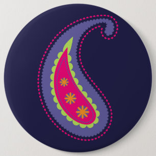 Lila und Rosa Paisley Button