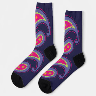 Lila und rosa Paisley Socken