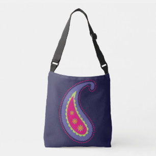 Lila und rosa Paisley Tragetaschen Mit Langen Trägern