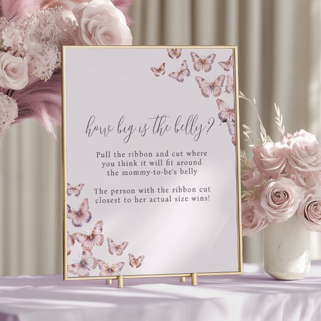 Lila und rosa Schmetterlinge wie groß ist das Bauc Poster (Von Creator hochgeladen)