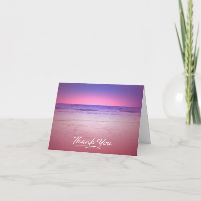 lila und rosa Sonnenaufgang danke (Vorderseite)