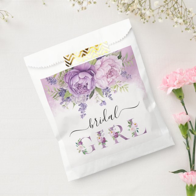 Lila und rosafarbene Blume Brautparty Girl Geschenktütchen (Versiegelt)