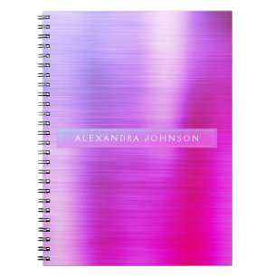 Lila und rosafarbene Foil Beruflich Girly Notizblock