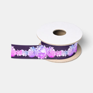 Lila- und rosafarbene Triple Moon Pagan Handfasts Satinband