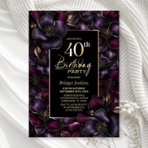 Lila und rosafarbenes Party 40. Geburtstag