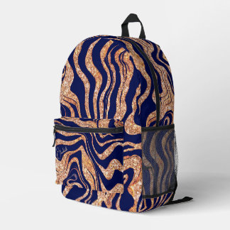 Lila und Rose Gold Glitzer Ihren Namen Frauen hinz Bedruckter Rucksack
