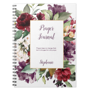 Lila und Rote Rosen "Peonies Prayer" Notizblock